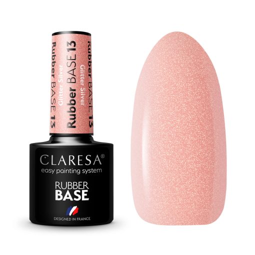 Claresa RUBBER BASE 13 (glitter silver) 5g