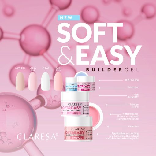 Claresa SOFT&EASY Builder Gel BABY PINK 12g - Image 4