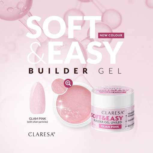 Claresa SOFT&EASY Builder Gel GLAM PINK 45g - Image 2