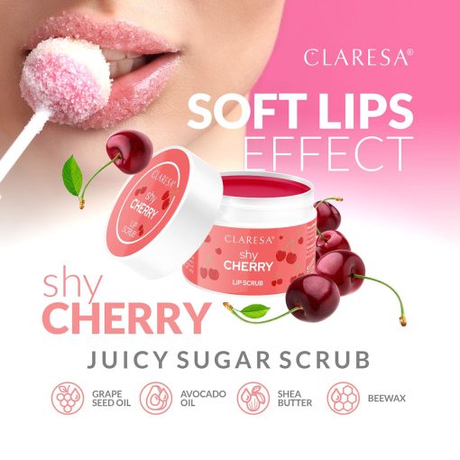 Claresa Saucy Lips Scrub SHY CHERRY 15g - Image 2