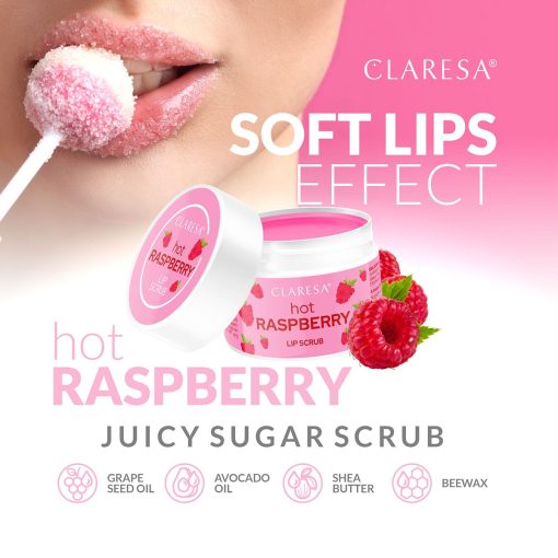 Claresa Saucy Lips Scrub HOT RASPBERRY 15g - Image 2
