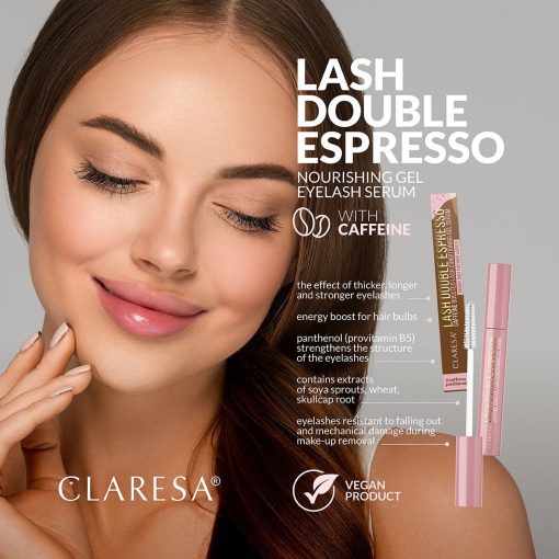 Claresa LASH DOUBLE ESPRESSO Caffeine Boosted Lash Gel Serum 10g - Image 2