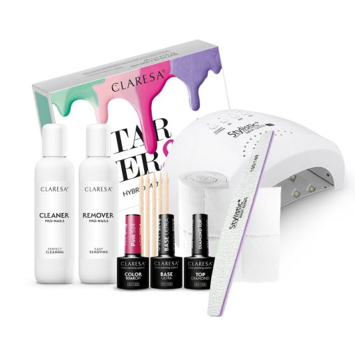 CLARESA Starter Set (Colour Pink 524) + STYLISTIC L1 UV/LED LAMP 48W