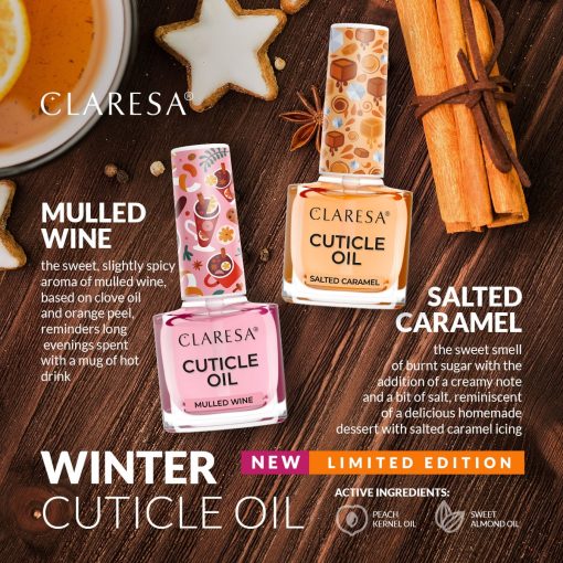 Claresa Cuticle Oil MULLED WINE 10 x 5 ml (Limited Edition) - Image 3