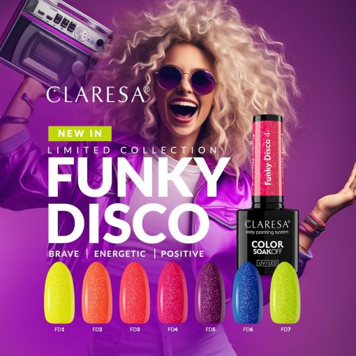 Claresa FUNKY DISCO Gel Nail Polish Collection 7 x 5 g - Image 9