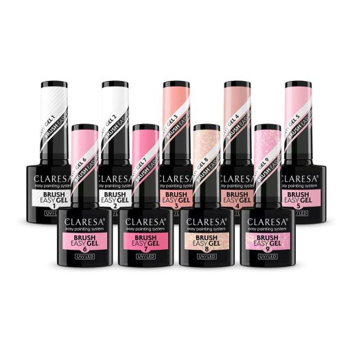Claresa BRUSH EASY GEL (Gel in a Bottle) Collection 9 x 5 g