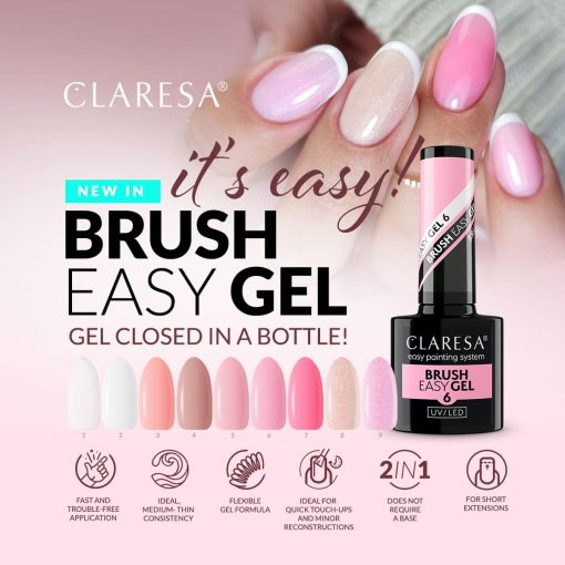 Claresa BRUSH EASY GEL (Gel in a Bottle) #01 5 g - Image 4