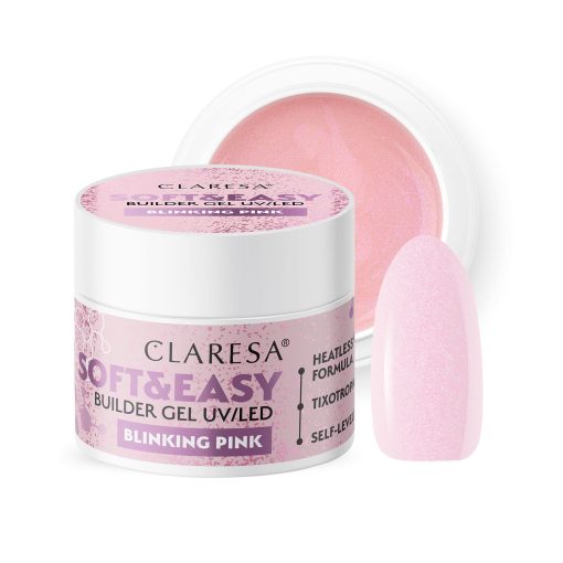 Claresa SOFT&EASY Builder Gel BLINKING PINK 90g