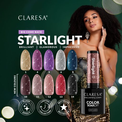 Claresa STARLIGHT 14 Gel Polish 5 g (Flash Effect) - Image 3