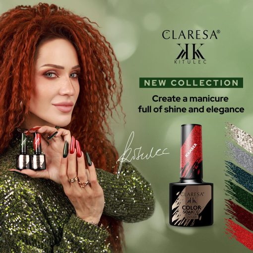 Claresa K'Crystal RUBY Gel Nail Polish 5g - Image 3