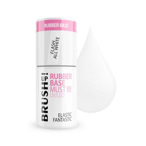 Brushup! UV RUBBER BASE Must Be: Elastic Fantastic Flash All White 5g