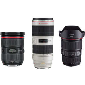 Set 3 sztuki Canon EF